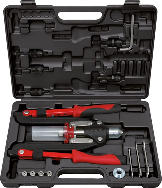 KS Tools 150.9630 Universal Riveting Tool Set, 17 Pieces