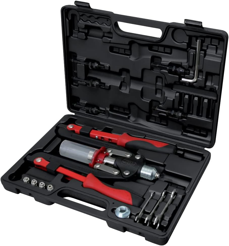 KS Tools 150.9630 Universal Riveting Tool Set, 17 Pieces